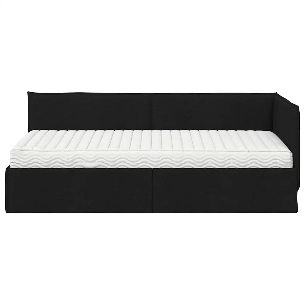 Struttura Letto Angolare con Materasso 2 pz-Giroletto con materasso Verde Velluto 231685