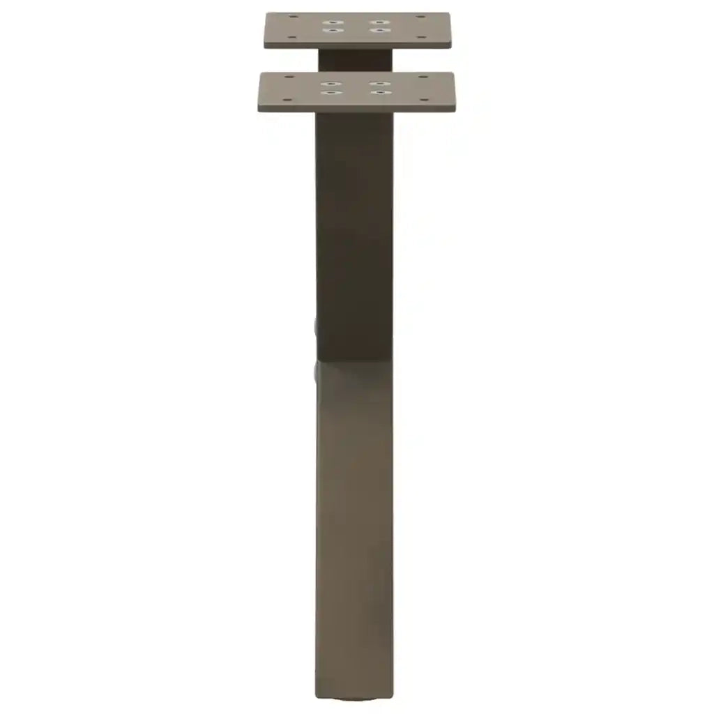 vidaXL Gambe per Tavolino da Caffè a Forma di X 2 pz Acciaio Naturale 37x(30-31) cm Acciaio