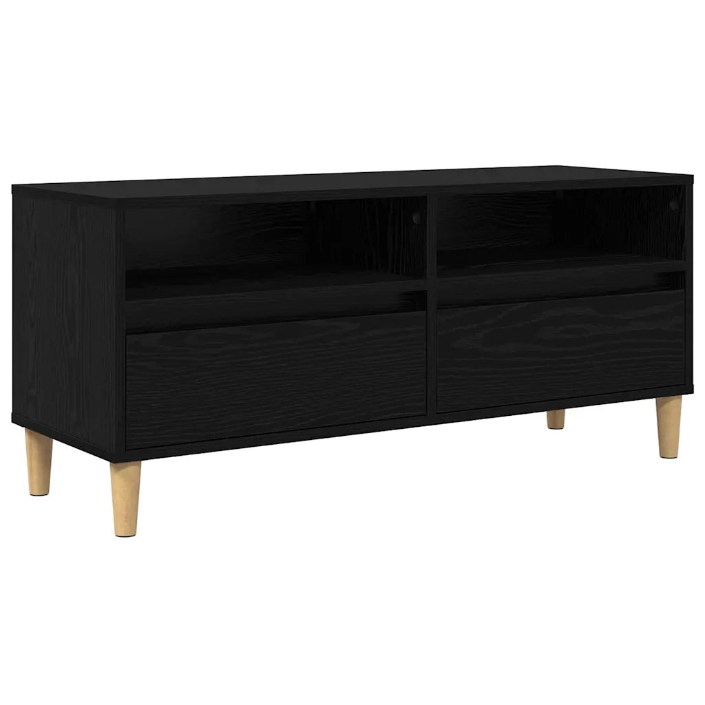 Mobile TV Rovere Nero 100 x 34,5 x 44,5 cm Legno multistrato 881461