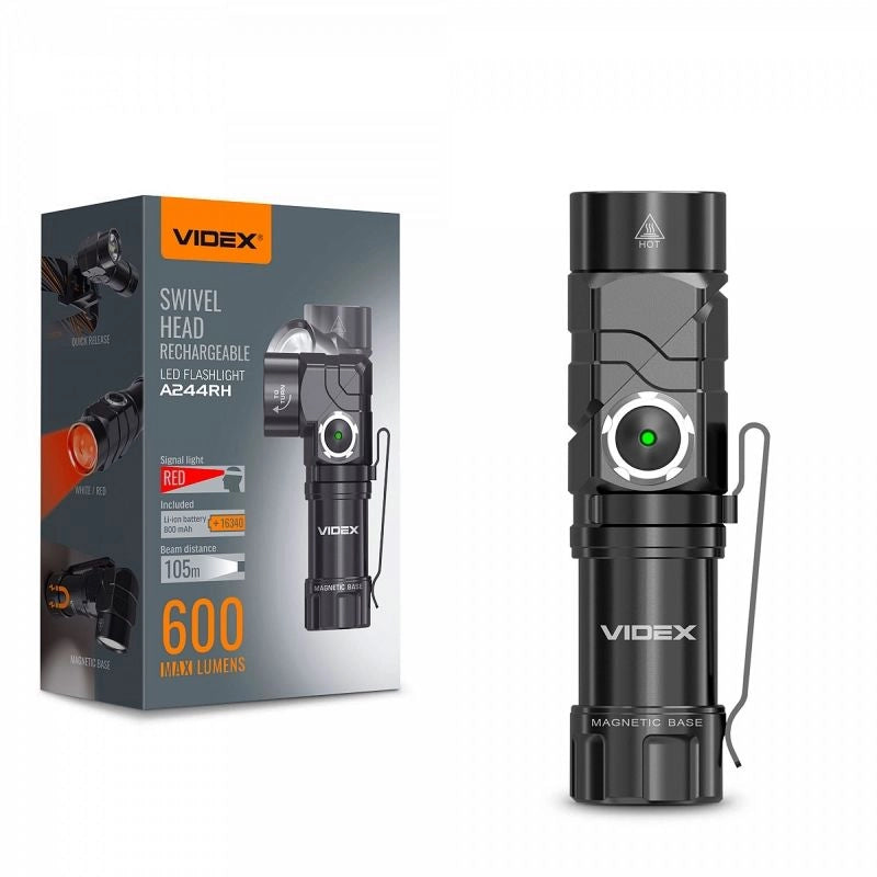 Torcia tattica Videx VLF-A244RH 600lm 105m IP66 USB-C