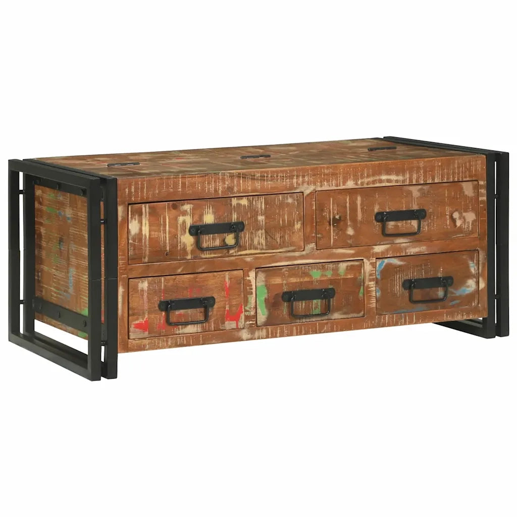 Tavolino da salotto Multicolore Legno Recuperato Massello 4104726