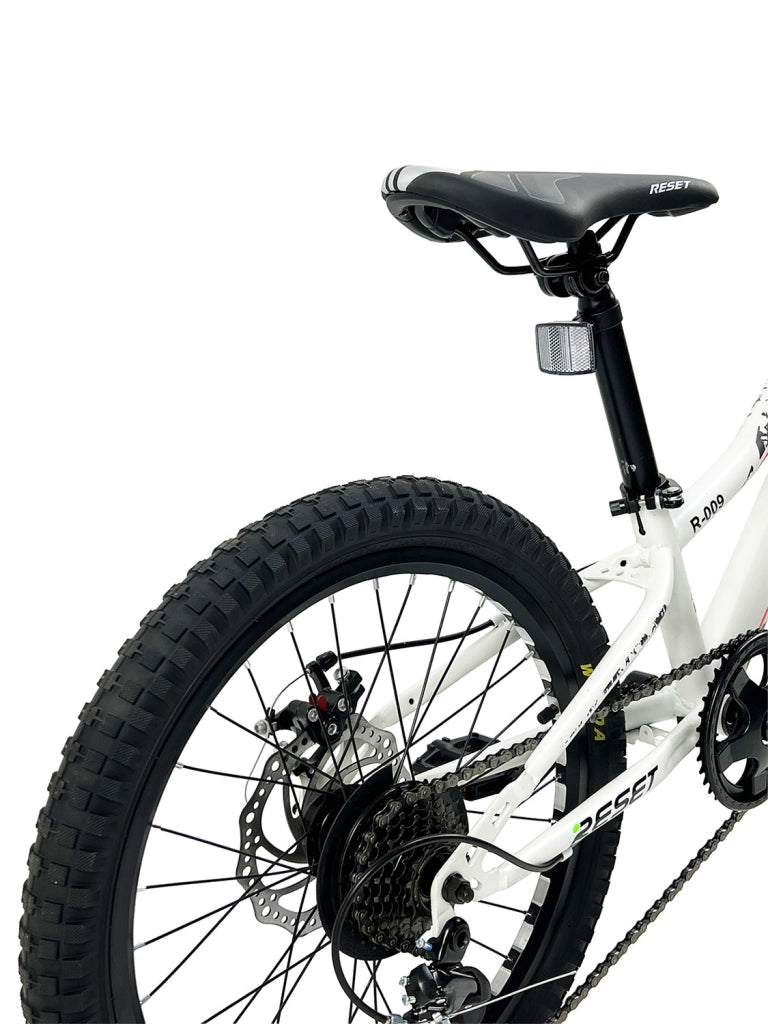 Bicicletta Mountain Bike per Bambini Unisex 20" MTB Phoenix 7V in Acciaio Bianco