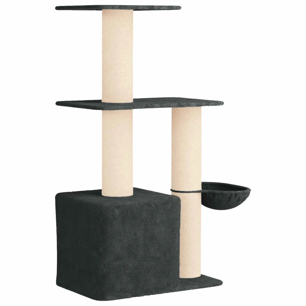 Albero per gatti con pali per graffiare in sisal Grigio Scuro 42033062