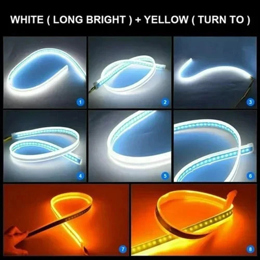Trade Shop - Striscia Luminose A Led Decorativa Flessibile Per Illuminazione Auto Veicoli Q-led2802 -