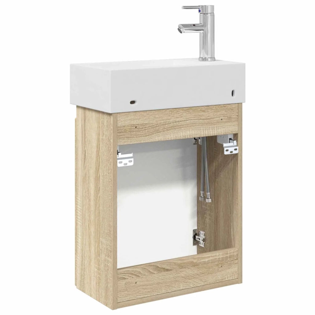 Mobile bagno con rubinetto Rovere Sonoma 45,5 x 22,5 x 84 cm 889503