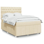 Giroletto a Molle con Materasso Crema 140x200 cm in Tessuto 3291703