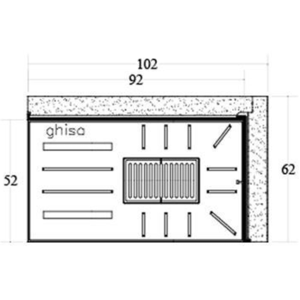 Camino legna prefabbricato ghisa focolare aperto reversibile ds100tgh calore