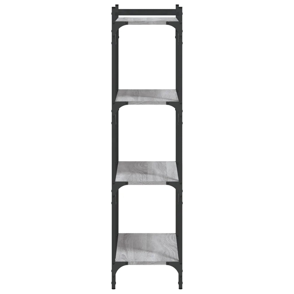 Libreria 4 Ripiani Grigio Sonoma 60x30x120cm Legno Multistrato 837655