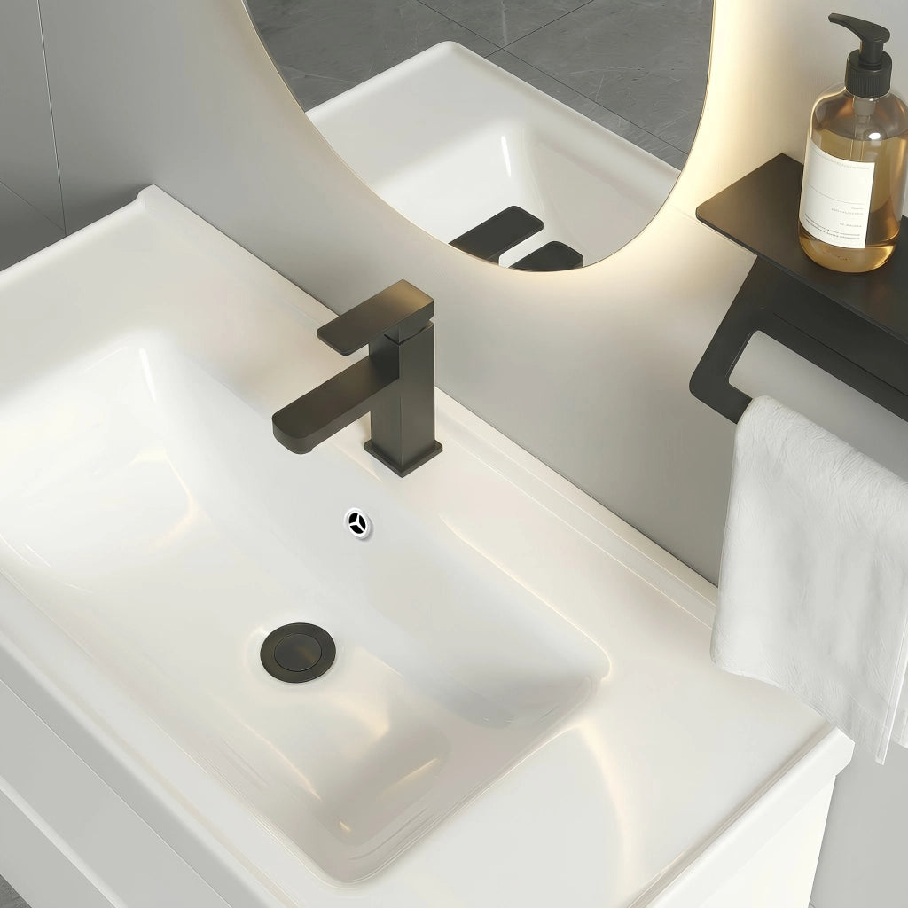 Set Di Mobili Da Bagno Con Lavabo River 60cm White