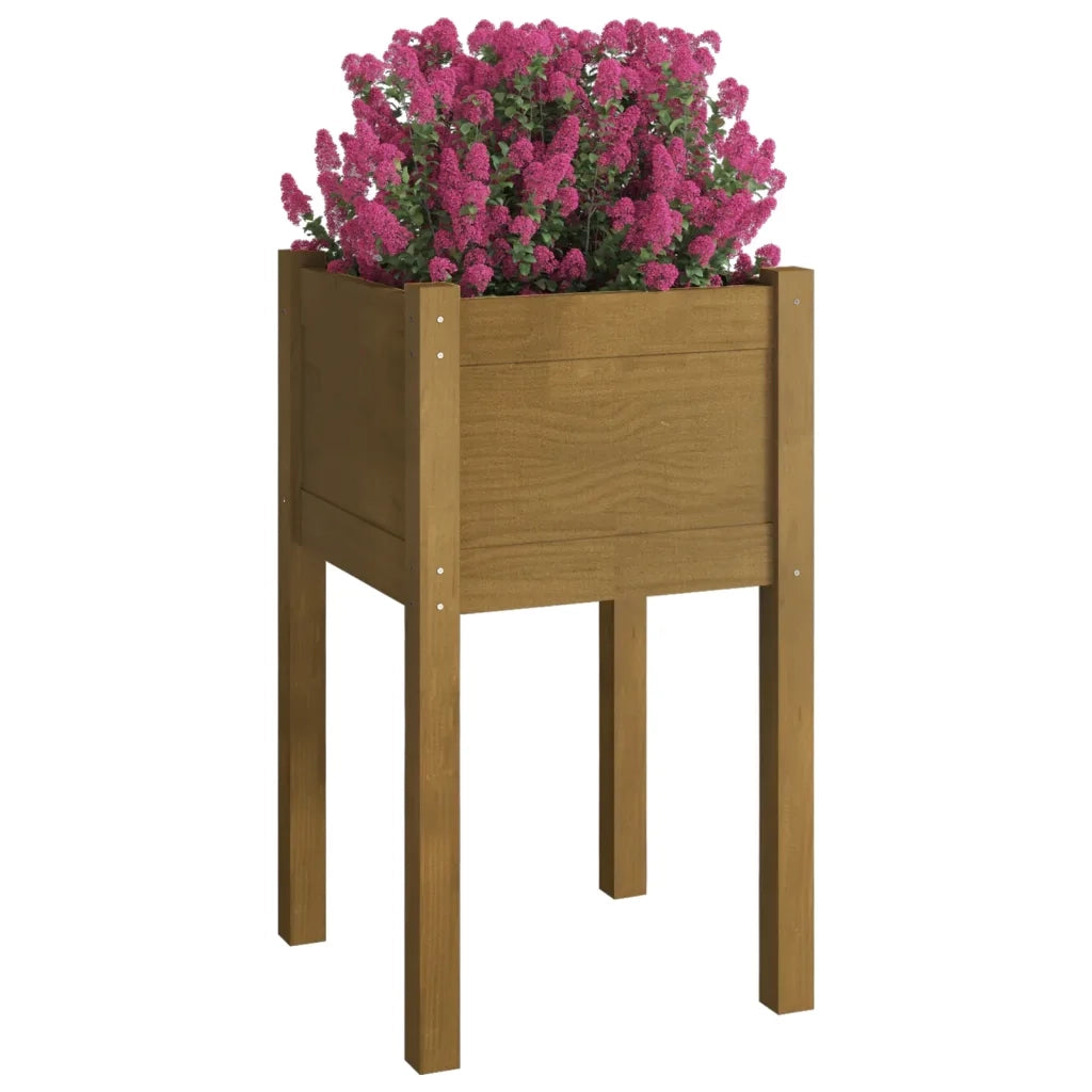 Fioriere da Giardino 2 pz Ambra 40x40x70 cm in Legno di Pino 810796
