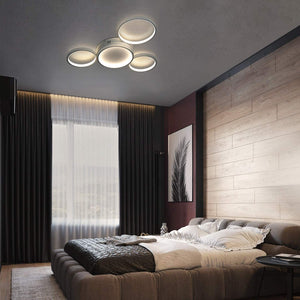 ZMH Lampada da soffitto LED 4 fiamme ad anello telecomando per camera letto