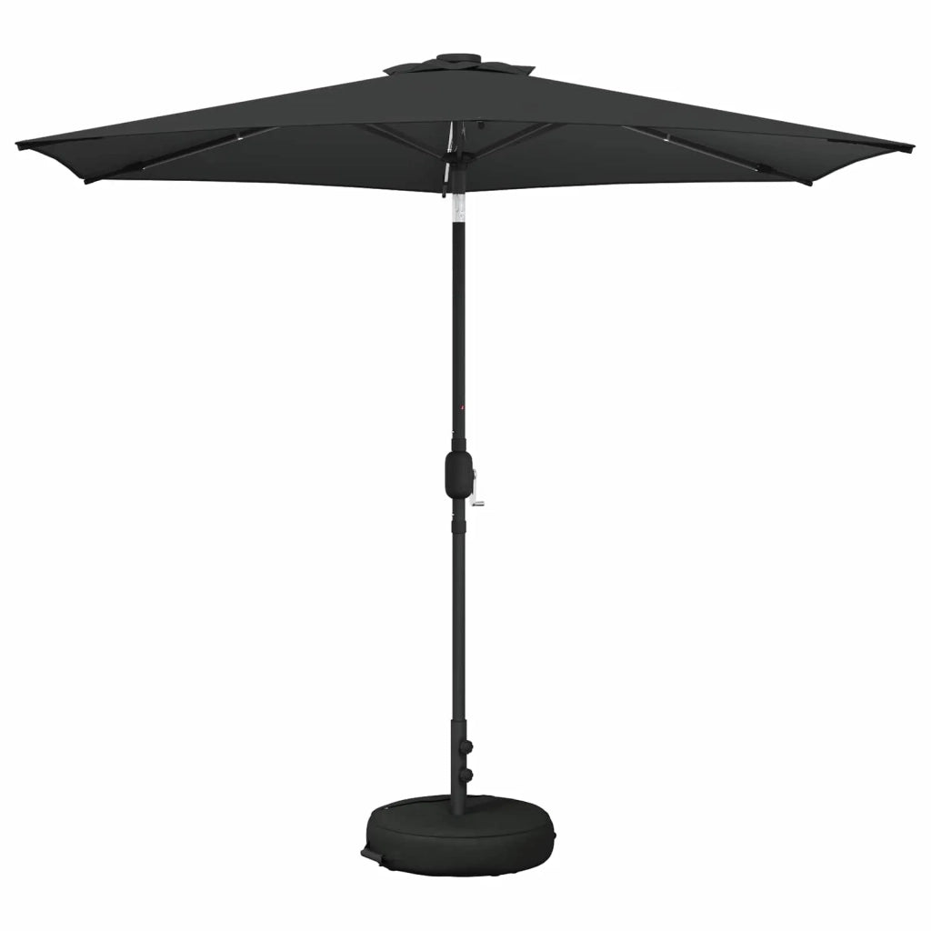 Ombrellone da giardino-Parasol da giardino con luci LED e base 270 x 270 cm Poliestere 799700