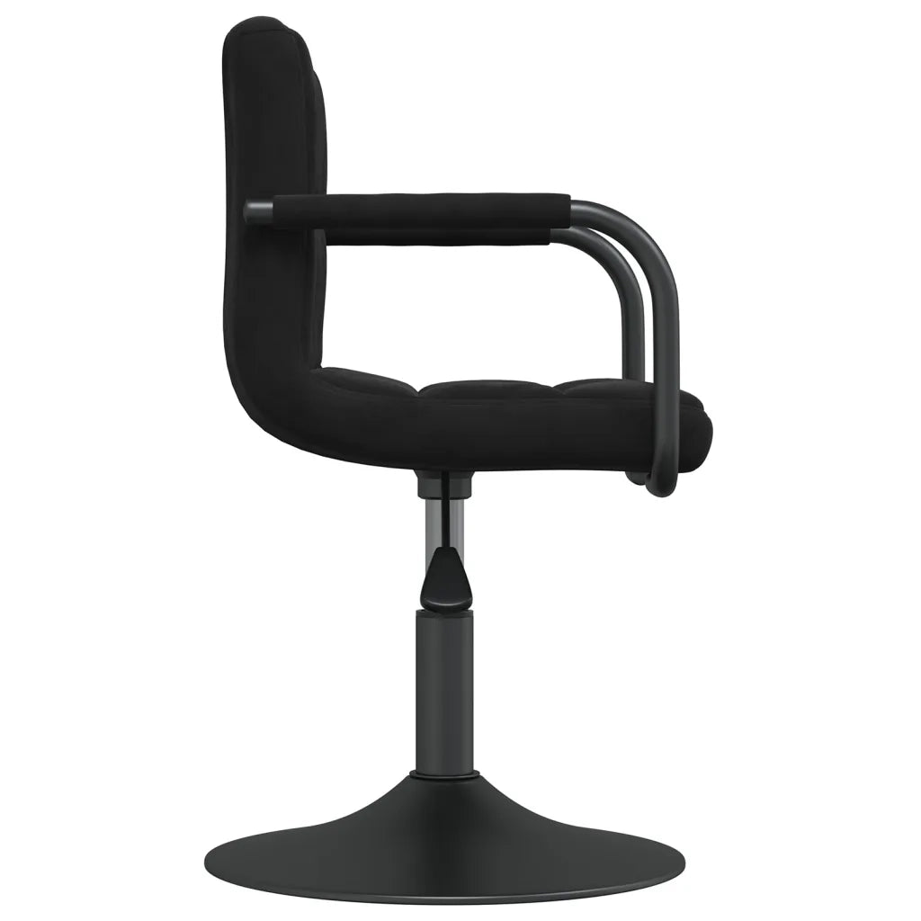 Sedie da Pranzo Girevoli 6 pz Nere in Velluto cod mxl 64257