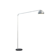 Piantana Contemporanea Corner Marmo Basso Nero Metallo Cromo 1 Luce E27