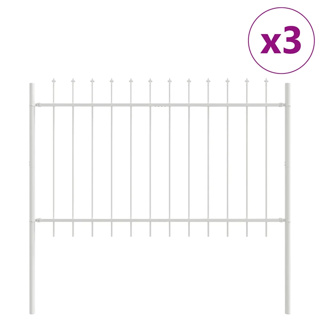 Recinzione per Giardino 3 pcs Bianco 5,1 x 0,8 m 3334059