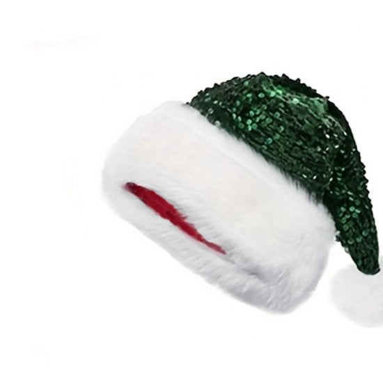 Paillettoni di Natale Cappello di Babbo Natale - Cappello di Babbo Natale con Glitter per adulti - Festa di Capodanno Vacanze di Natale