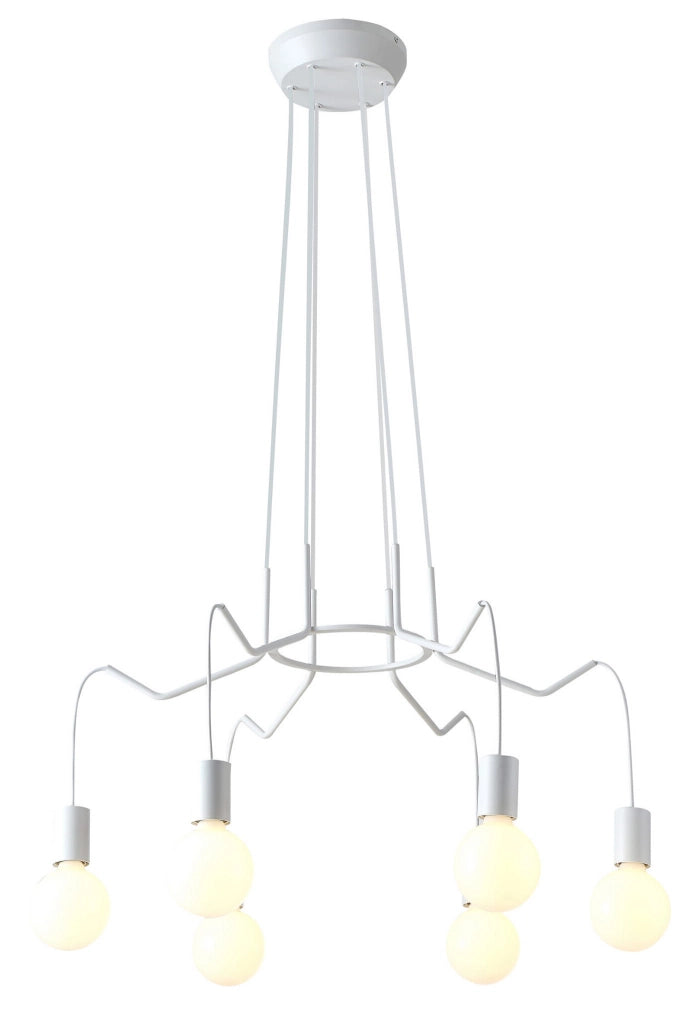 Lampadario Candellux Basso 36-71026 bianco 6xE27 metallo