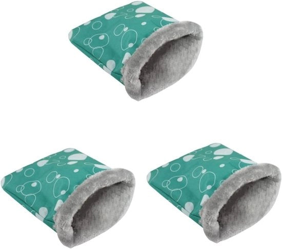 Set a tre elementi di Pluche per Animali da Compagnia, Cuscino a Doppio Livello per Cani e Gatti, Cavia e Hamster