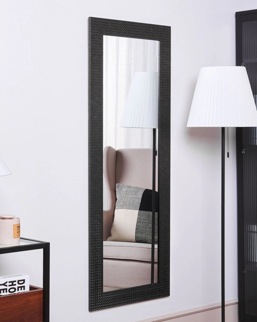 Specchio appeso a parete Nero 50 x 130 cm retrò classico soggiorno camera da letto ingresso