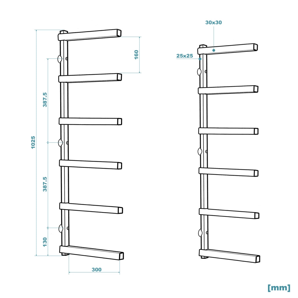 Scaffale in metallo con bracci a sbalzo 6 piani max 300 kg per legno e carichi pesanti