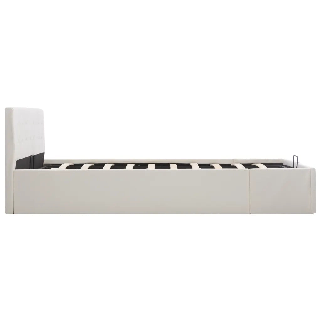 Giroletto con Contenitore Idraulico Bianco Similpelle 160x200 cm 285520