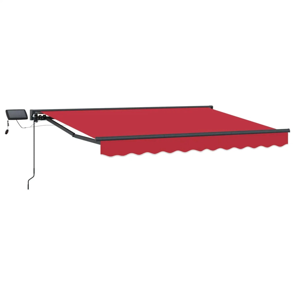 Cornice per Tenda Manuale con LED Rosso e Antracite 3 x 2,5 m 3420816