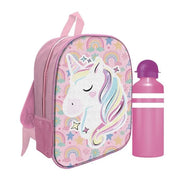 Trade Shop - Zaino Zainetto Asilo Unicorno 30cm Con Borraccia Da 400 Ml Scuola Tempo Libero 736598a -
