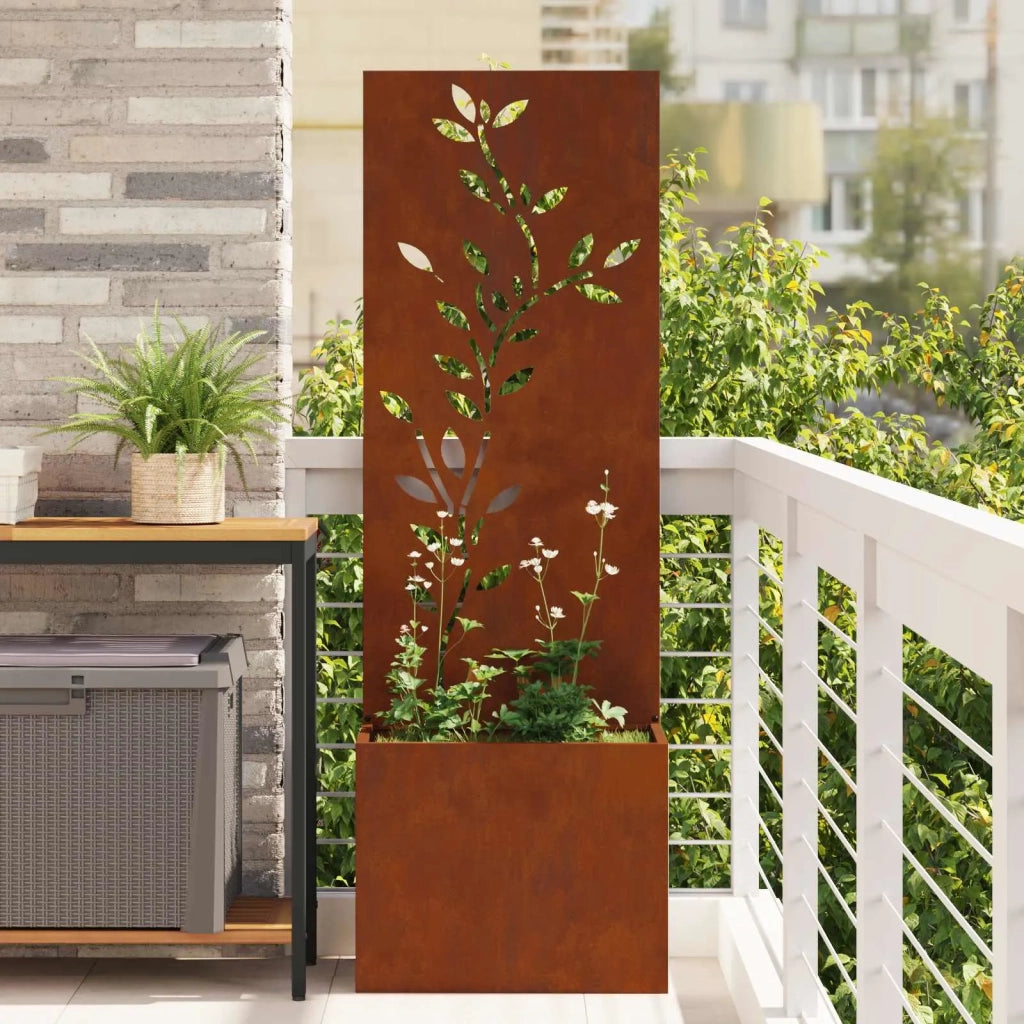 Schermo per privacy in giardino Floreale Ruggine 50 x 140 cm 876482