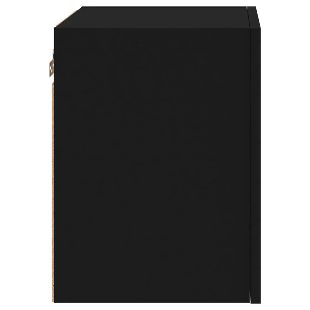 Mobile TV multimediale da parete mensola TV credenza TV adatto per sala da pranzo soggiorno camera da letto 2 pezzi 40,5 x 30 x 40 cm legno ingegnerizzato nero 02_0028916