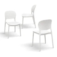 PAZZO DESIGN Sedia Anita Bianco set da 4 sedie in Polipropilene