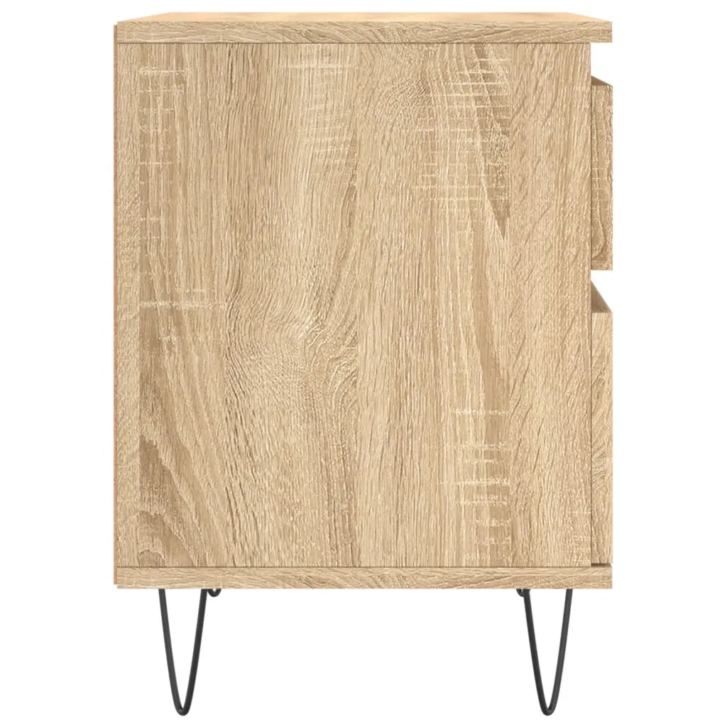 Comodini 2pz Rovere Sonoma 40x35x50 cm in Legno Multistrato 830675