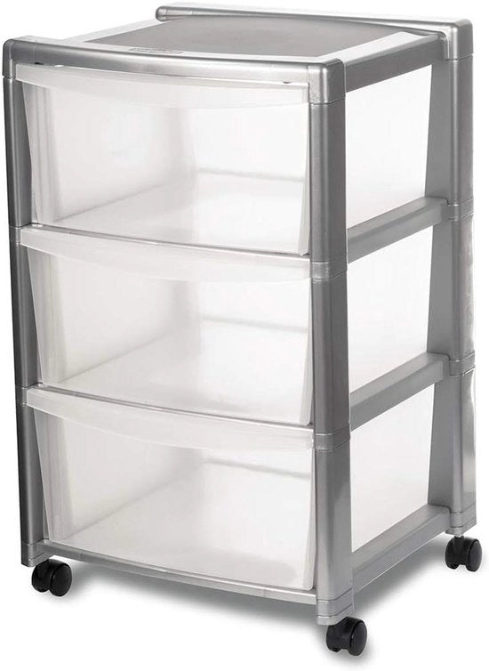 Opberger con 3 carichi argento 40 x 40 x 63 cm 

Nota: Ho rimosso "Libera" poiché sembra essere un nome di marca. Se fosse un modello o un codice prodotto, potrei lasciarlo.