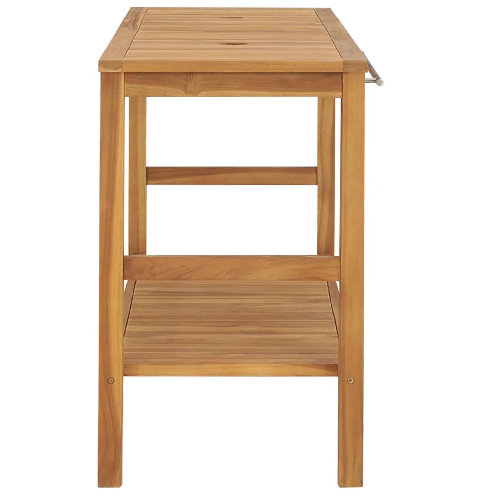 VanitÃ  da Bagno in Legno Massello di Teak 132x45x75 cm cod mxl 68543