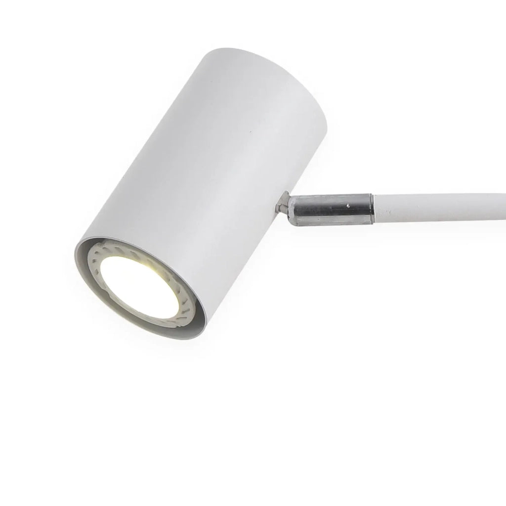 LÚZETE - LAMPADA DA TAVOLO ADARA IN ACCIAIO VERNICIATO BIANCO