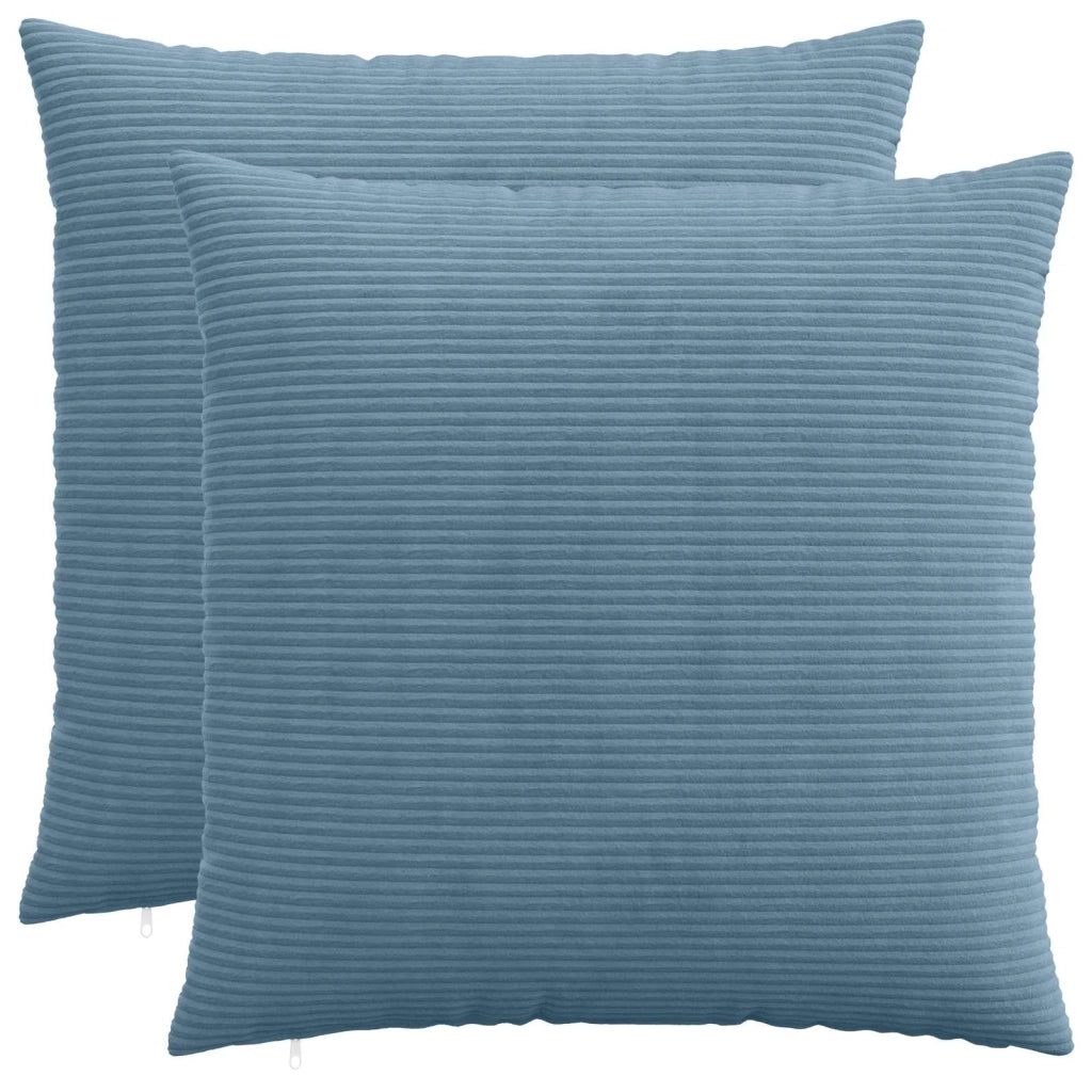 Federa 2 pcs HEERLEN Blu 60 x 60 cm corduroy 912619