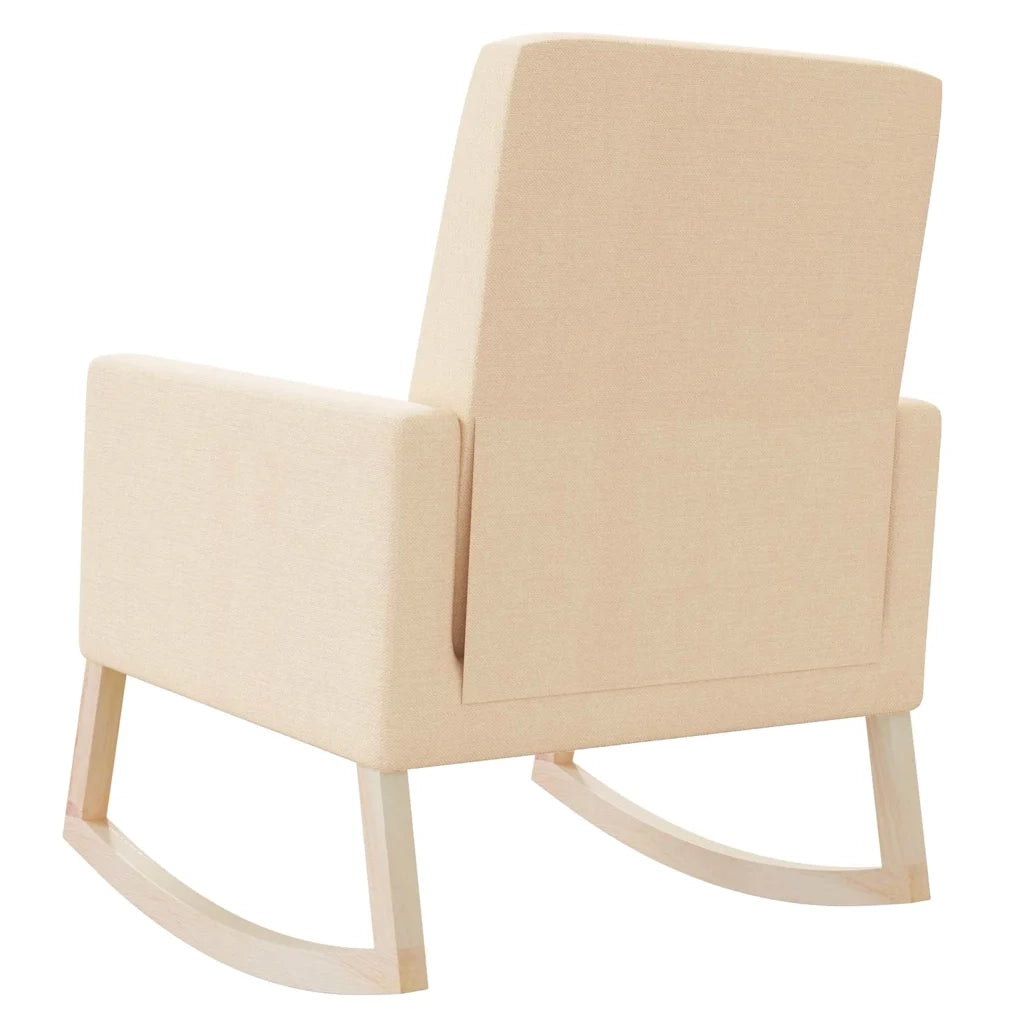 Sedia a Dondolo Crema in Tessuto 329424