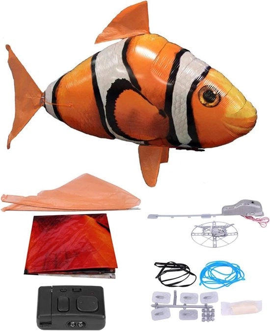 Giocattolo aereo a controllo remoto con pallone gonfiabile balena clown pesce decorativo anti-gravità per interni giocattolo per casa per famiglia per festa di compleanno Natale