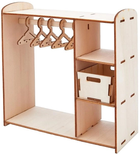 Casa per bambole in legno - Miniaturne vetrine - Giocattoli decorativi - 18x8x17.8cm - Pendenti per orecchini - Adatto per bambini - Attività creativa