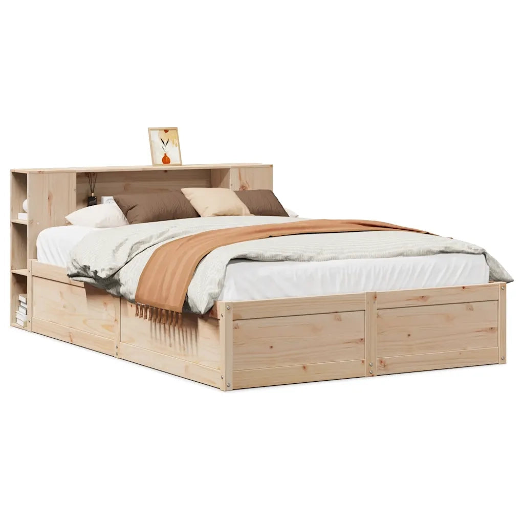 Letto senza Materasso 135x190 cm in Legno Massello di Pino 3323425