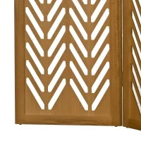 Paravent In Legno Traforato Separatore Di Ambienti Schermo Interno Pieghevole 3 Pannelli In Legno 120 x 170 cm Naturale