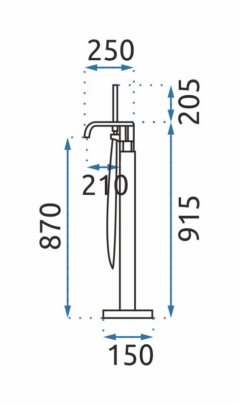 Rubinetto Indipendente Rea Carat Black