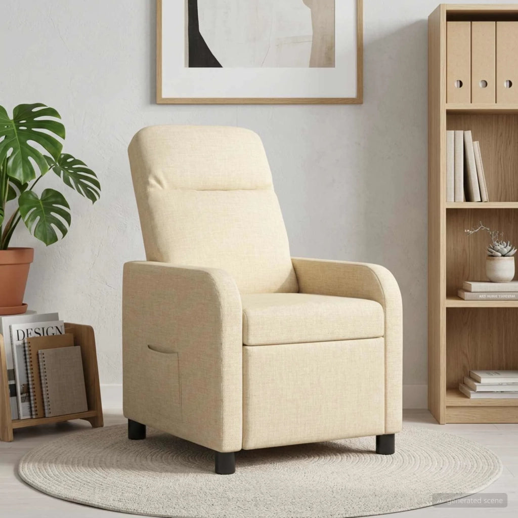 Divano Sedia-Poltrona reclinabile Crema Tessuto 320791