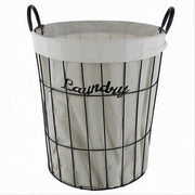 Trade Shop - Cesto Porta Biancheria Contenitore In Tessuto Con Struttura Metallo Bagno 10632 -