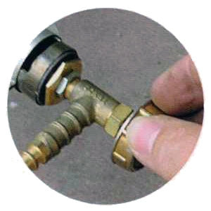 RUBINETTO PER FORNELLONE Portagomma Ø 10 mm (GPL)