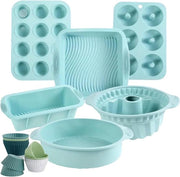 Set di 18 forme per torte in silicone - forma per torta - forma per donut - forma per pane - forme per muffin in silicone - rivestimento antiaderente senza BPA