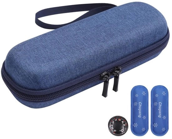 Penne di Insulina Portatile - Etui Insulina Compatta - Scatola di Viaggio - Impermeabile - Materiale EVA - 20 x 7 x 5 cm - Termos di Insulina Portatile