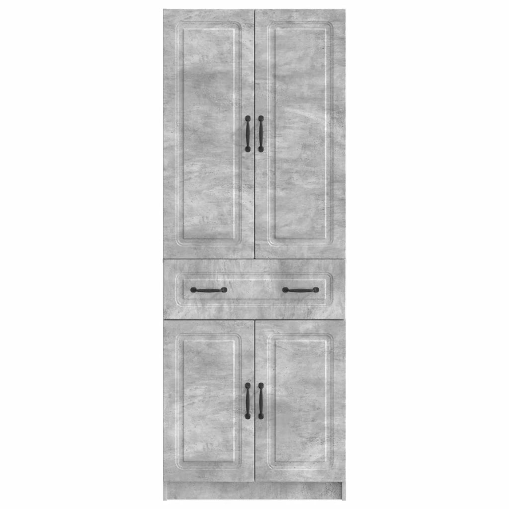 Set di armadi 2 pcs Grigio Cemento Legno ingegnerizzato