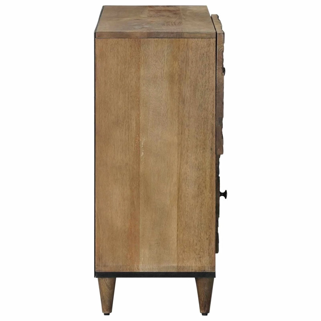 Credenza | Madia | Buffet da pranzo | Armadio da pranzo Marrone 80 x 33,5 x 75 cm Legno di mango massello