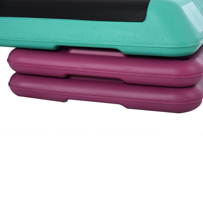 Stepper per Aerobica 110x40x20 cm Antiscivolo e Regolabile su 3 Livelli in Plastica Multicolore