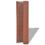 Recinzione da Giardino a Doppio Lato in PVC 90x500 cm Marrone 43630
